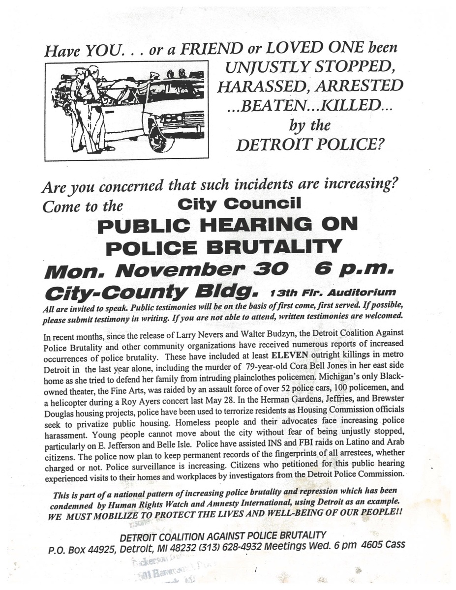 City Council Public Hearing On Police Brutality · Crackdown: Policing ...