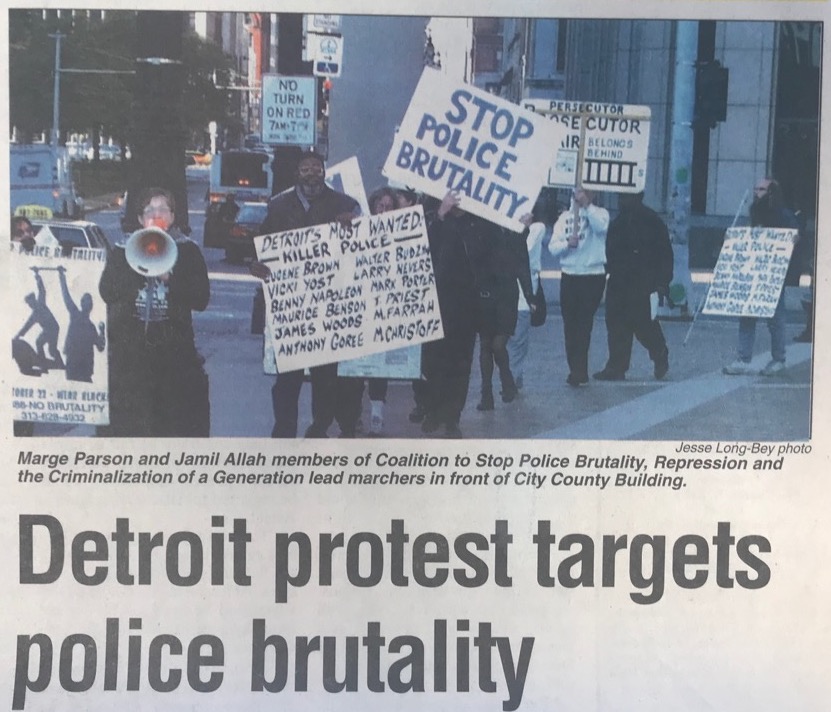 DCAPB Protest In Michigan Citizen · Crackdown: Policing Detroit Through ...